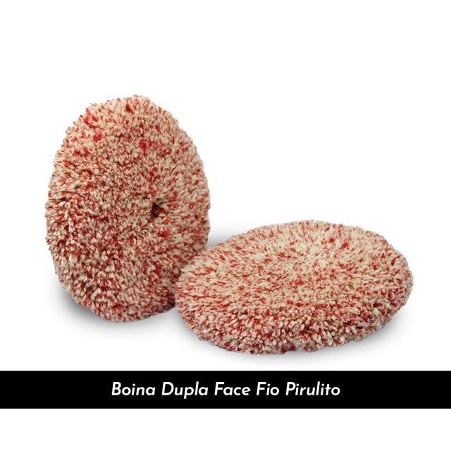 BOINA DUPLA FACE FIO CORTE PESADO VERMELHA E BRANCA 8 LINCOLN