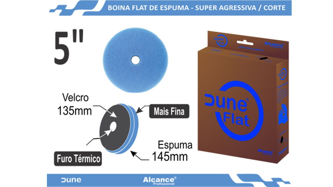 Boina de Espuma Flat azul corte super agressivo Dune 5 ALCANCE