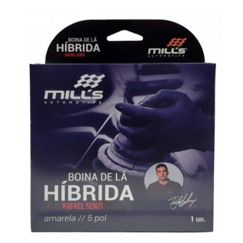 BOINA LÃ HIBRIDA RS AMARELA 5 INTERFACE BRANCA ROTATIVA MILLS