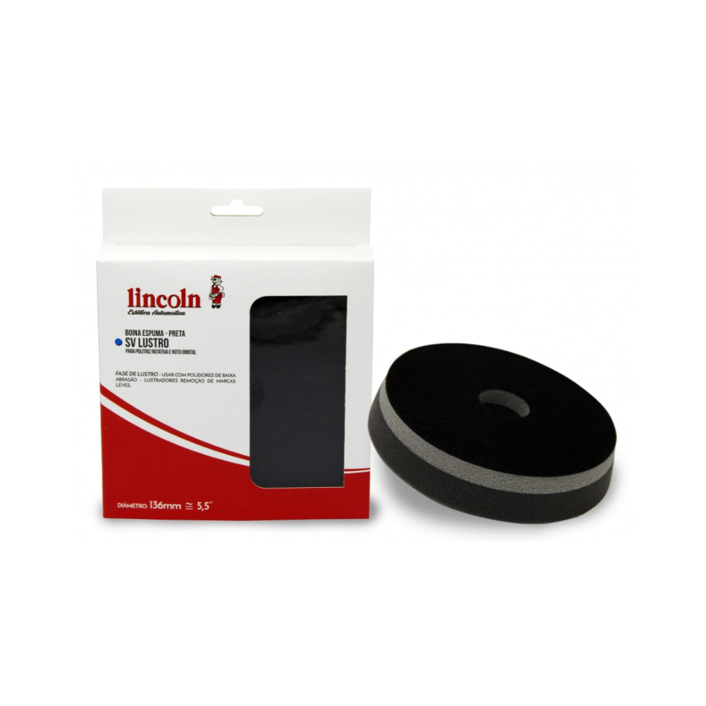 BOINA DE ESPUMA PRETA LINCOLN 5.5