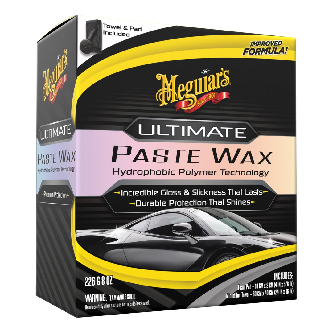 Cera em Pasta Ultimate Paste Wax Meguiar's – 226g | Proteção Sintética, Brilho Espelhado e Alta Hidrorrepelência