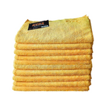 Carregar imagem na Galeria, KIT 10x TOALHA PANO DE MICROFIBRA DUAL LOOP 40X60CM 360GSM SEM BORDA AMARELO KERS