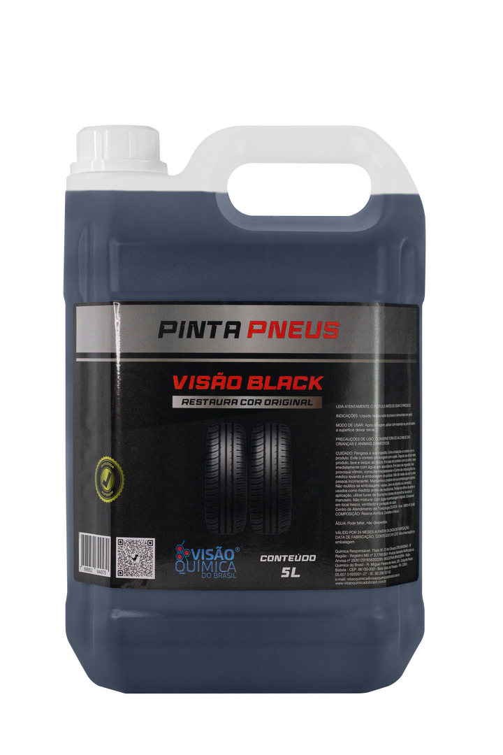 PRETINHO VISAO BLACK RESTAURADOR PINTA PNEU 5L VISAO QUIMICA