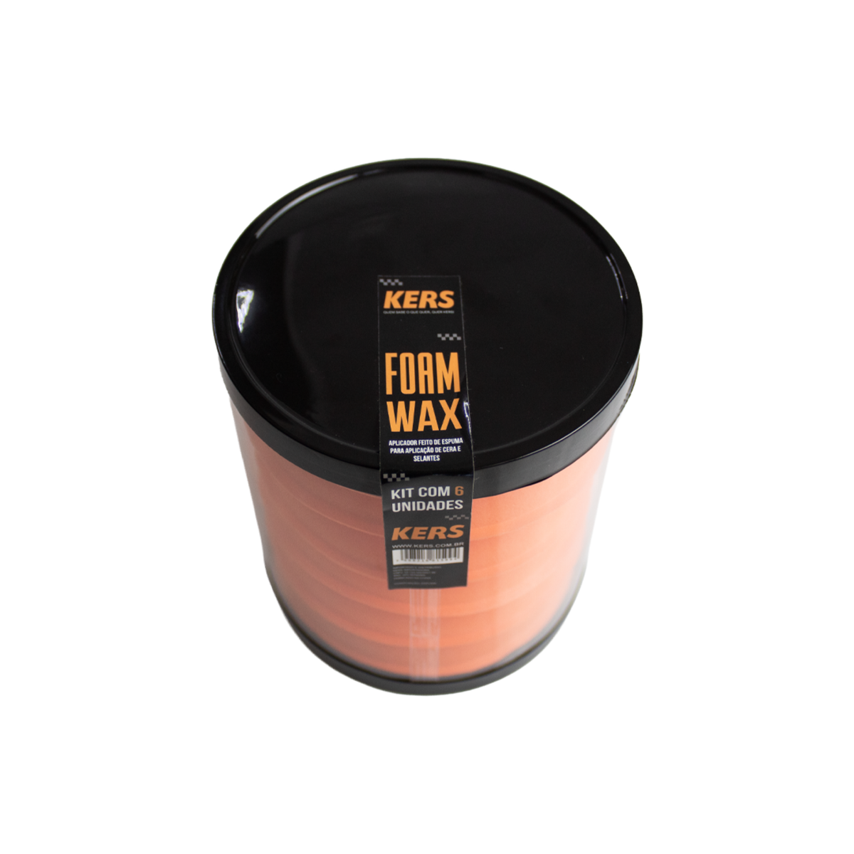FOAM WAX APLICADORES DE ESPUMA MACIO KIT COM 6 UNIDADES KERS