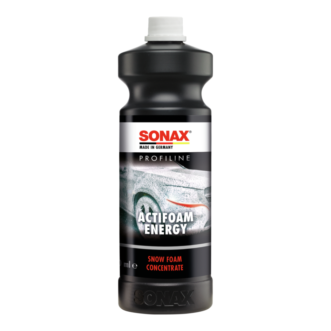 ACTIFOAM ENERGY 1L SONAX - shampoo automotivo com espuma densa, ideal para lavagens com canhão de espuma e snow foam.