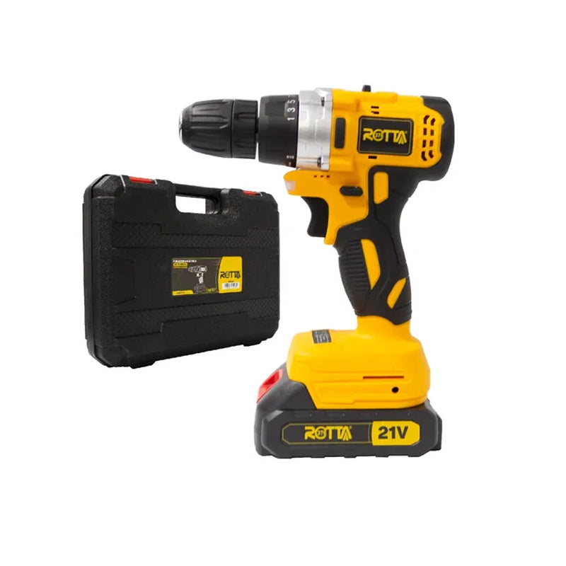 PARAFUSADEIRA  FURADEIRA AMARELA  21V  BRUSHLESS ROTTA