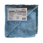 Carregar imagem na Galeria, PANO TOALHA DE MICROFIBRA CORAL FLEECE 40x40CM 550GSM AZUL CORTE LASER KERS
