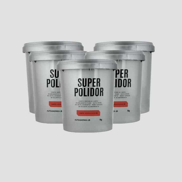 5X MASSA DE POLIR SUPER POLIDOR AUTOAMERICA 1KG