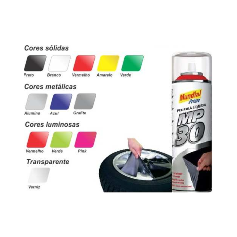 PELICULA LIQUIDA MP30 VERDE AEROSSOL 500ML MUNDIAL PRIME