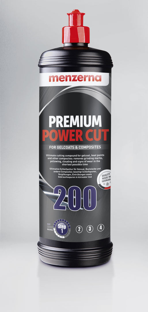 PREMIUM POWER CUT 200 COMPOSTO POLIDOR GELCOAT NAUTICO 1L MENZERNA