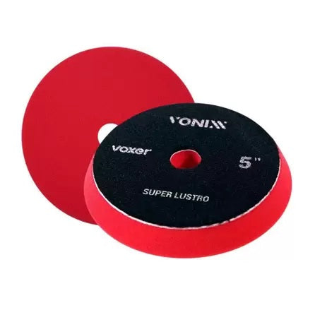 Boina Voxer Super Lustro Vermelha 5" da Vonixx, ideal para polimento e acabamento de alto nível.