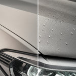 Carregar imagem na Galeria, Comparação de superfície de carro antes e depois do CERAMIC SPRAY COATING, mostrando efeito repelente de água.