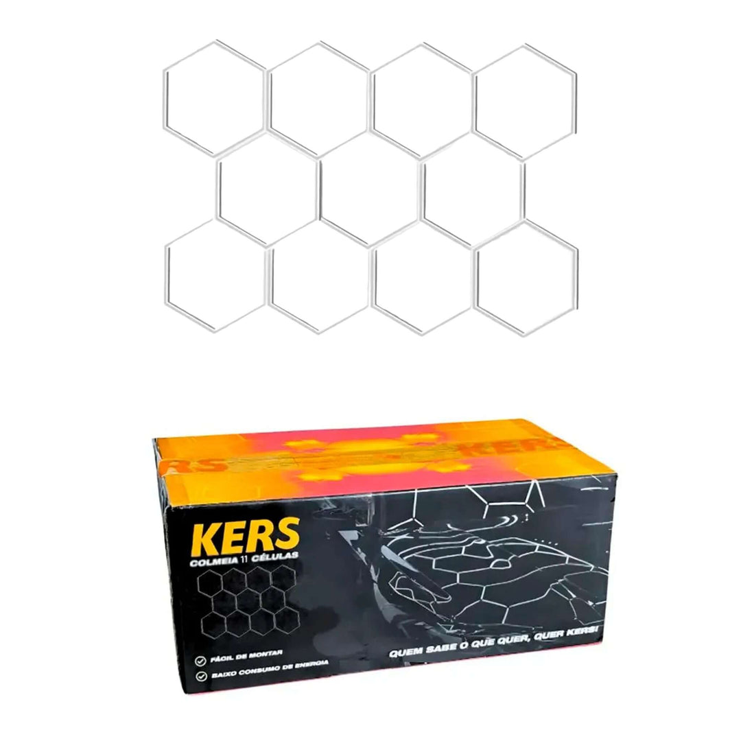 COLMEIA 11 CELULAS BIVOLT MODELO POLICARBONATO KERS com embalagem colorida e design hexagonal.