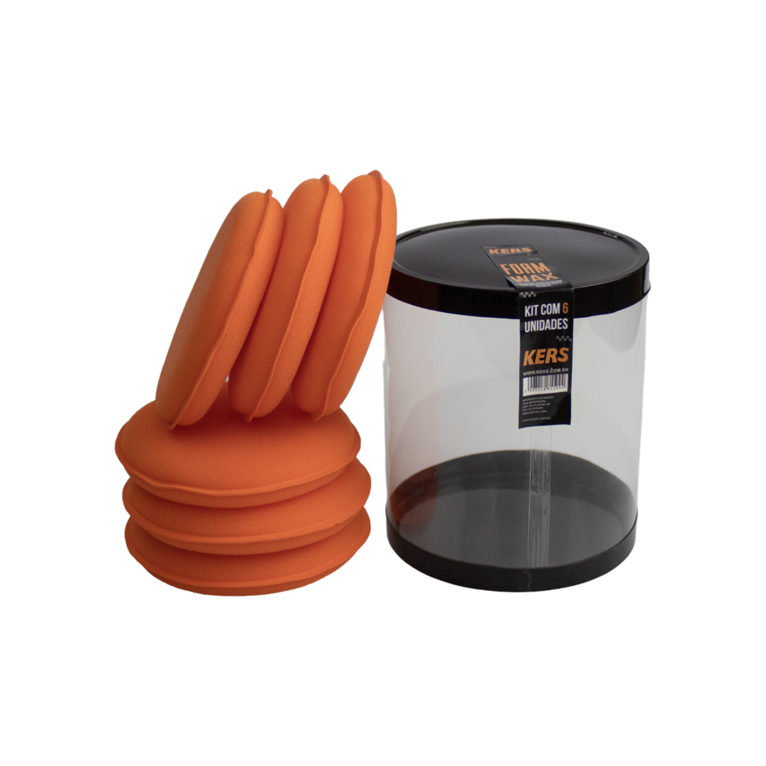 FOAM WAX APLICADORES DE ESPUMA MACIO KIT COM 6 UNIDADES KERS