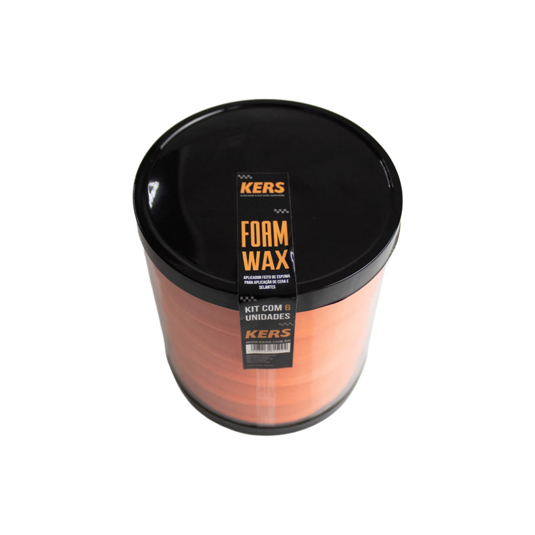 FOAM WAX APLICADORES DE ESPUMA MACIO KIT COM 6 UNIDADES KERS