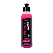 Frasco de 240ml do produto HYDROX WASH da Vonixx, ideal para limpeza e proteção de pinturas de veículos.