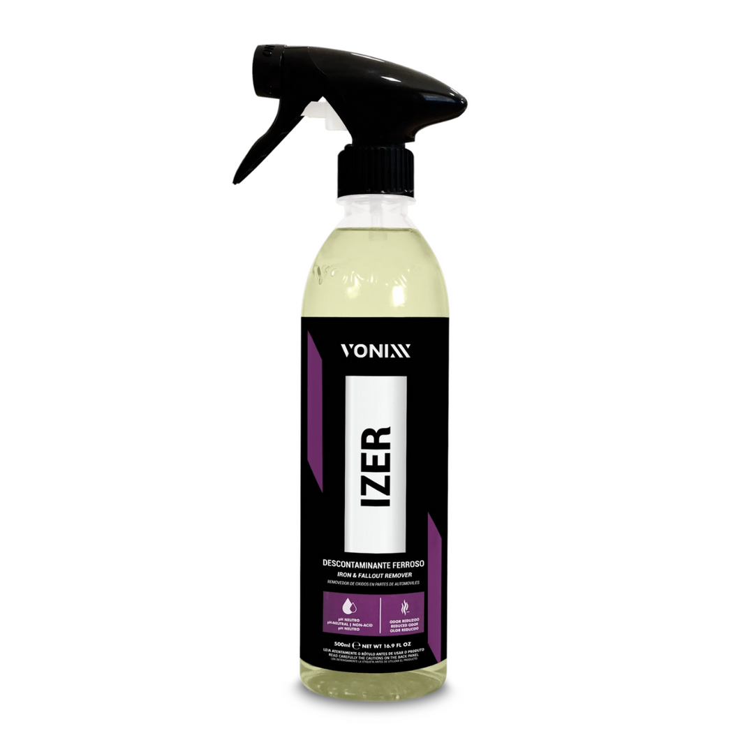 Izer Descontaminante Ferroso 500ml VONIXX, produto para remoção de fuligem e oxidação de materiais
