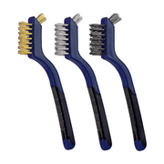 Escovas de limpeza do Kit 3 Escovas Nylon Aço Latão Vonixx, ideal para detalhamento de carros e motos.