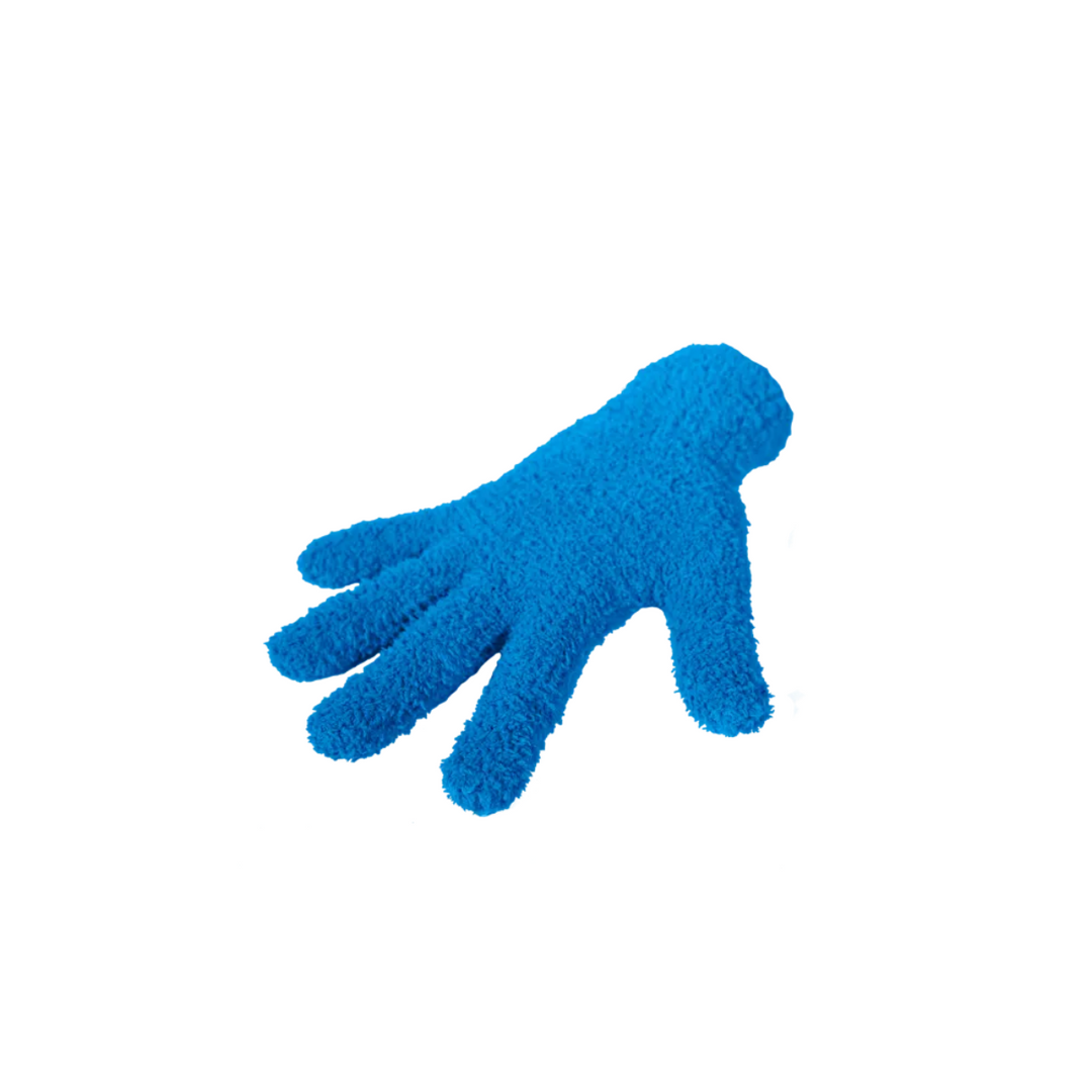 LUVA MICROFIBRA PARA INTERIORES da Vonixx em cor azul, ideal para limpeza interna de veículos.