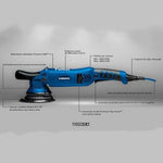 Carregar imagem na Galeria, Politriz Roto Orbital Vonixx 21mm 6 110v VOXER com especificações detalhadas e design ergonômico.