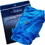 Carregar imagem na Galeria, TOALHA PANO DE SECAGEM ULTRA VONIXX 70X120 400GSM em microfibra azul, ideal para secagem rápida do veículo.