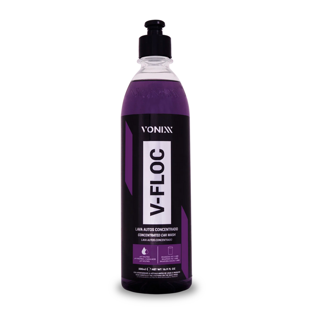V FLOC SHAMPOO NEUTRO 500ML VONIXX para lavagem de autos, alta performance e pH neutro.