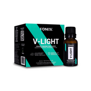 Frasco e embalagem do V LIGHT COATING FAROL POLICARBONATO VONIXX 50ML, produto de proteção para faróis.